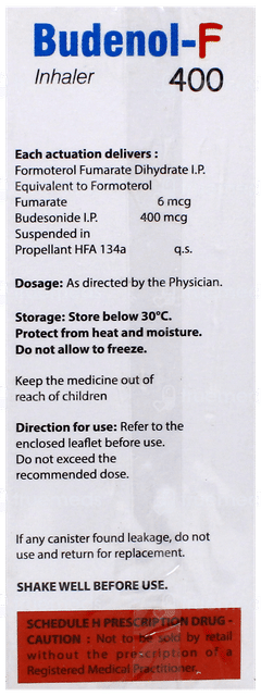 Budenol F 400 Inhaler 120Mdi Budenol F 400 Inhaler 120Mdi